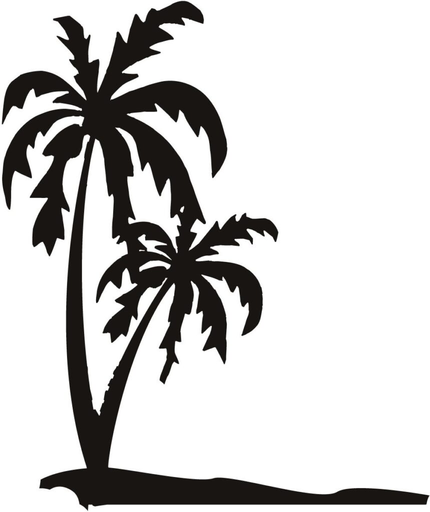 Printable Palm Tree Stencil Printable JD