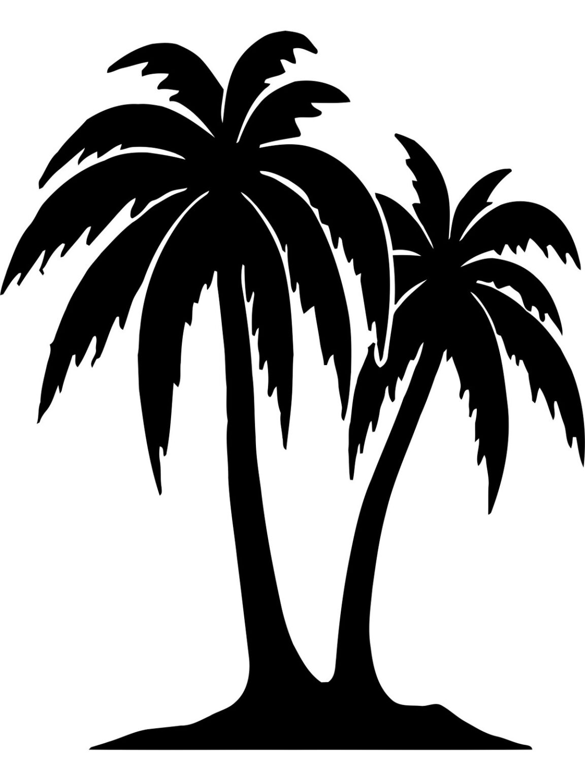 Printable Palm Tree Stencil Printable JD