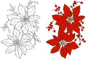 Printable Poinsettia Flower Template_52710