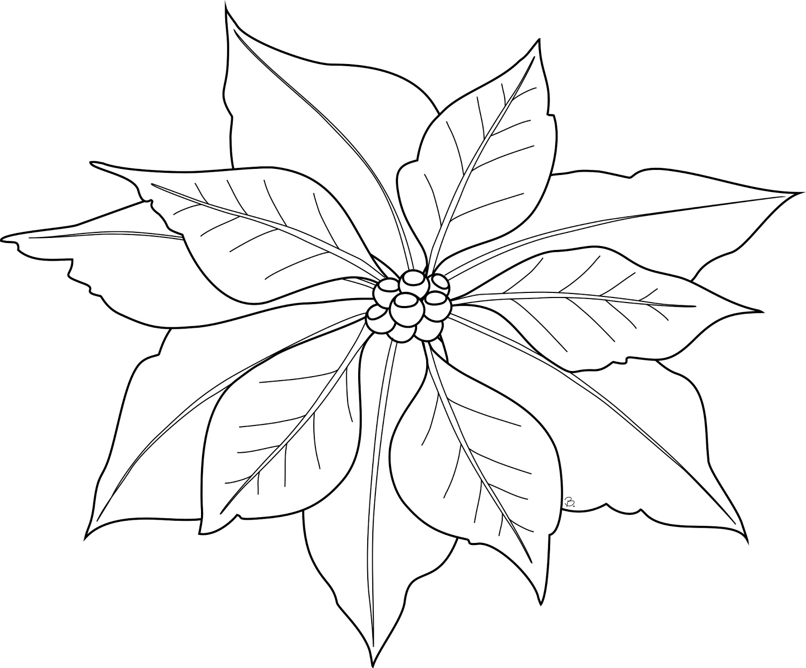Printable Poinsettia Flower Template_82241