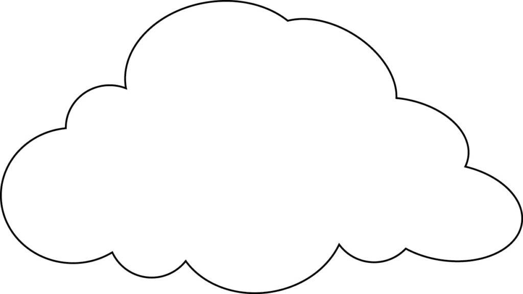 Printable Large Cloud Template - Printable JD