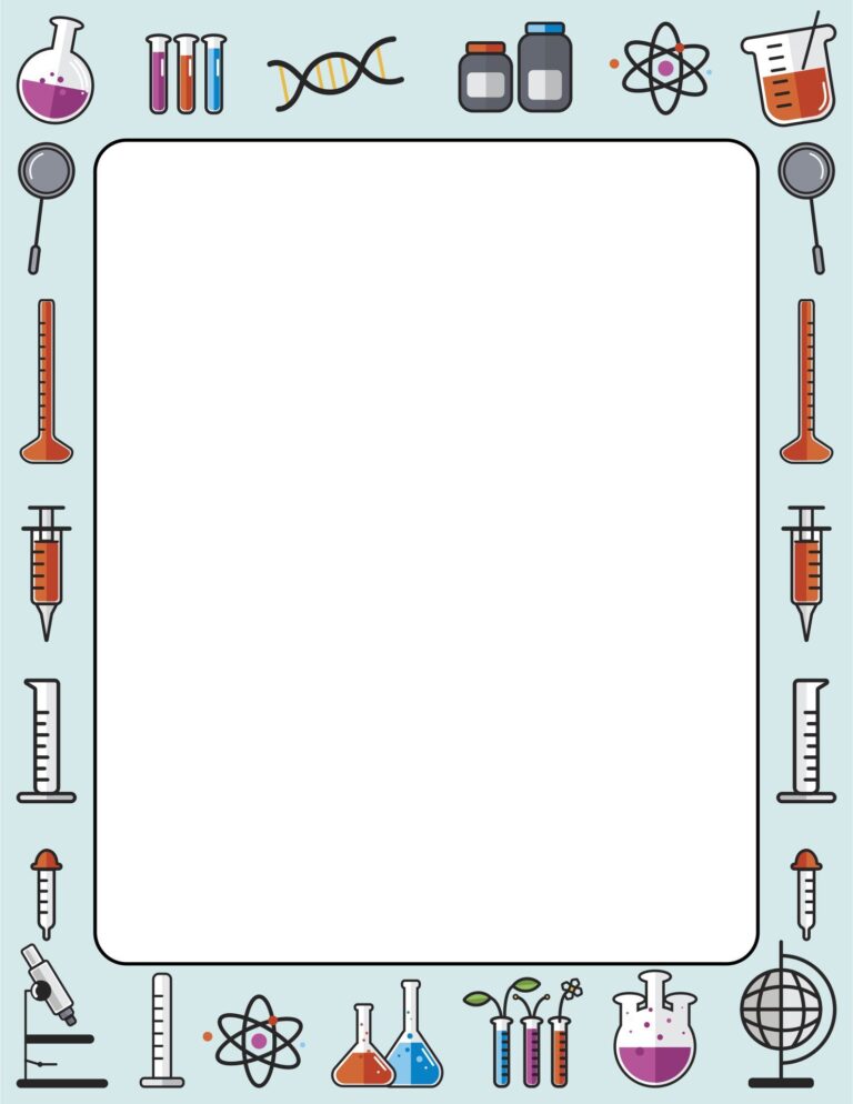 Printable Science Borders Printable JD Printable Science Borders Printable JD
