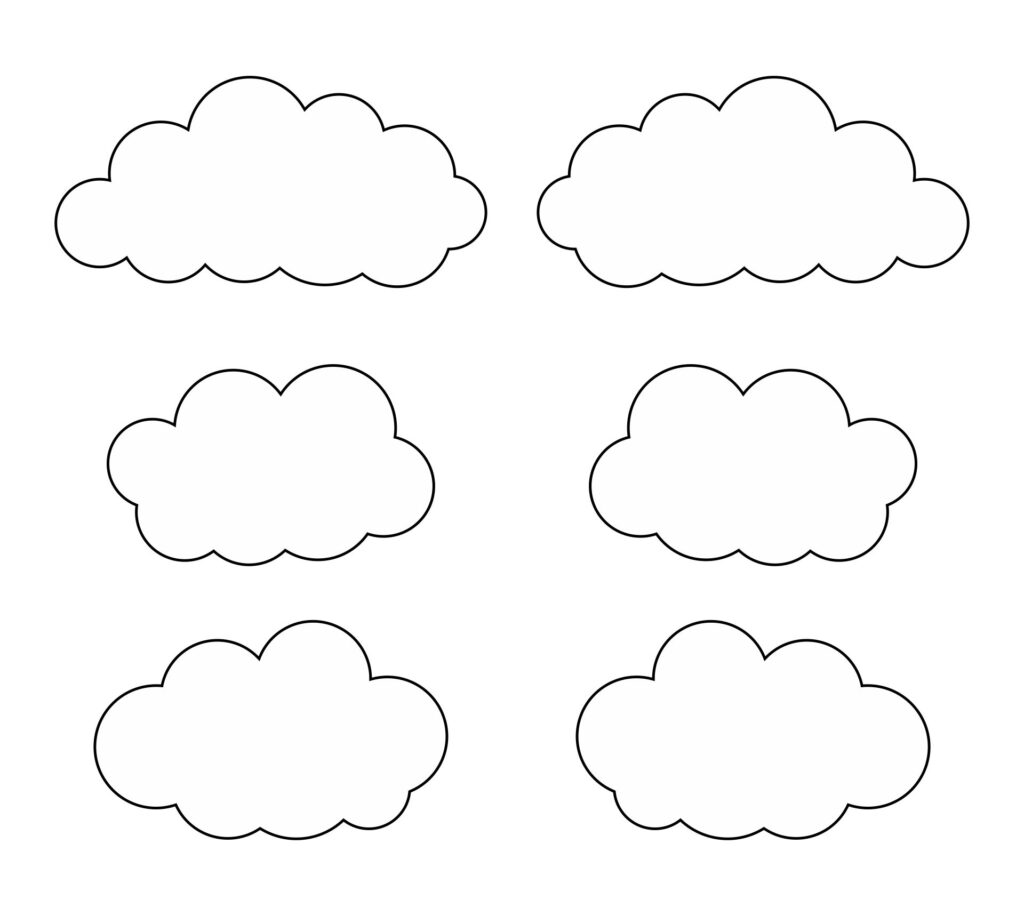 Printable Large Cloud Template Printable JD