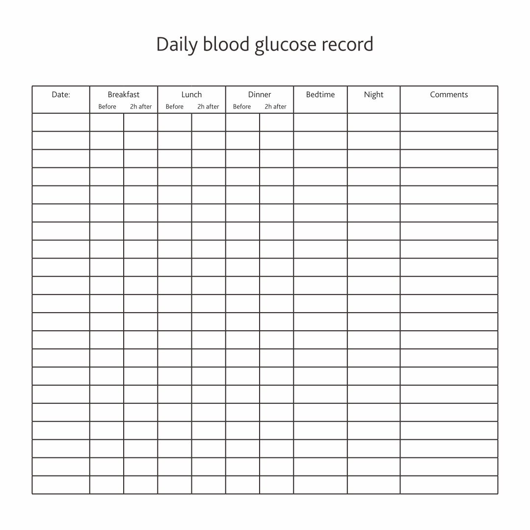 Printable Sugar Blood Pressure Log_22196