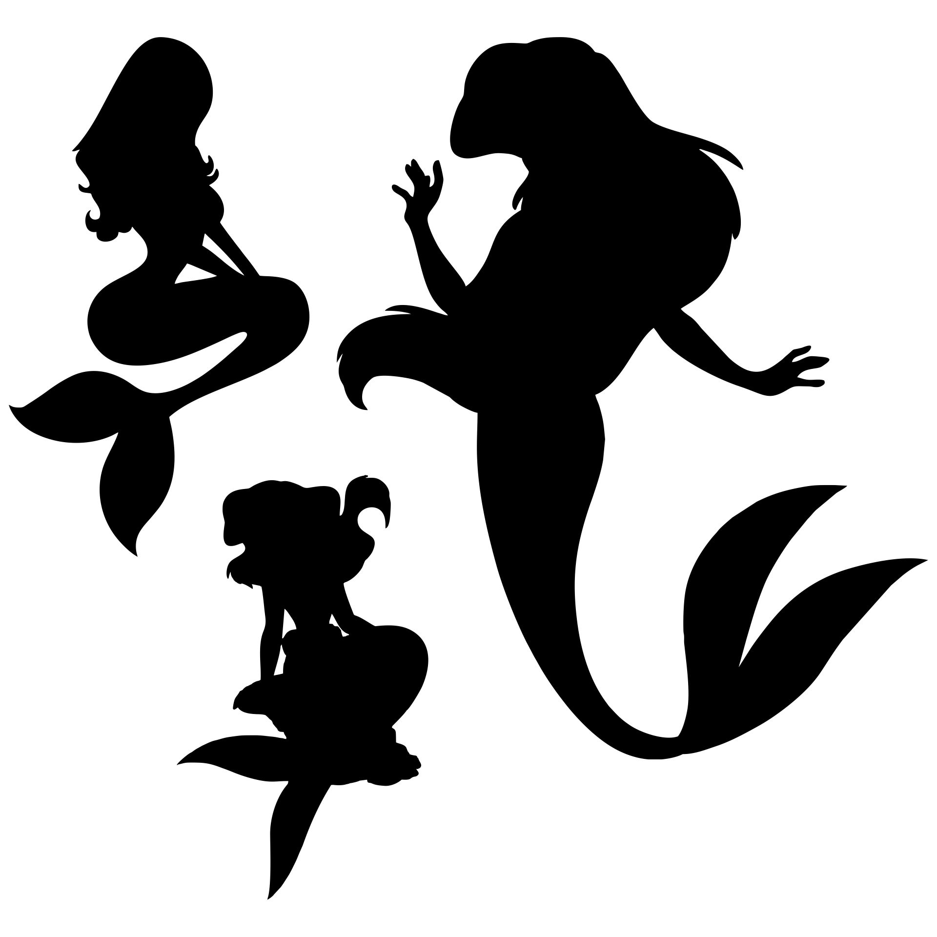 Printable The Little Mermaid Silhouette_58227
