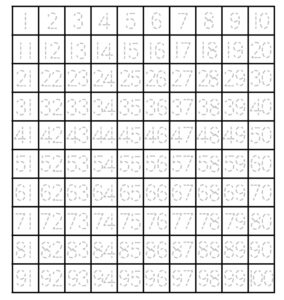 Printable Traceable 100 Chart_69277
