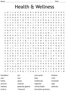 Printable Wellness Word Search Puzzle_96371