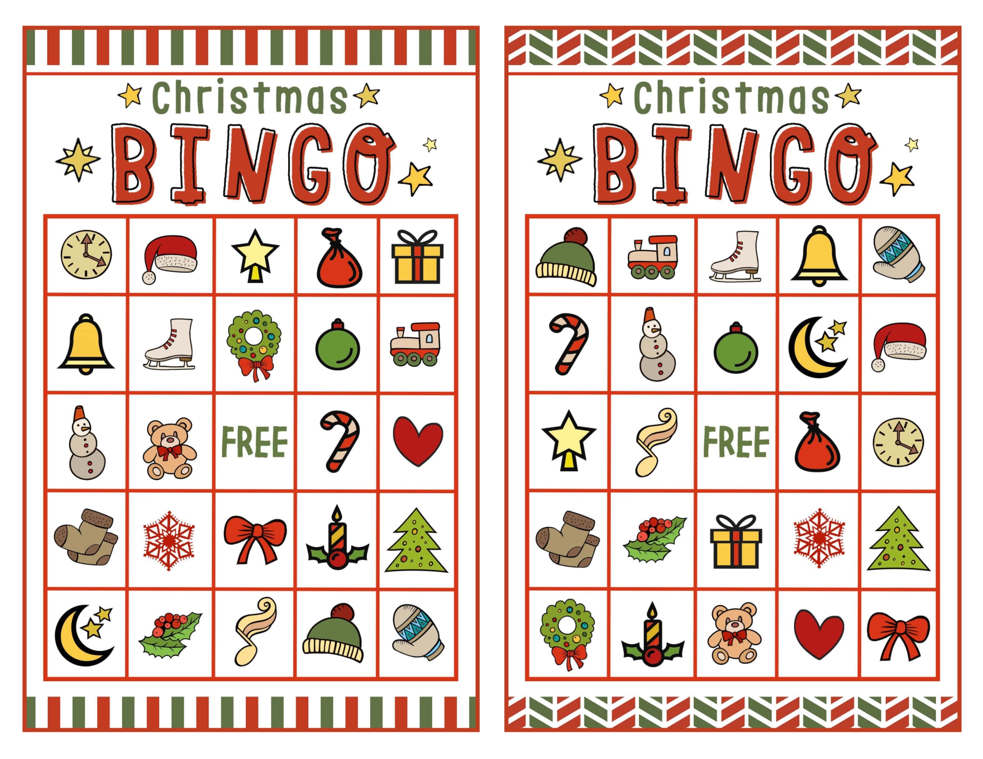 Free Printable Christmas Bingo Templates_51935