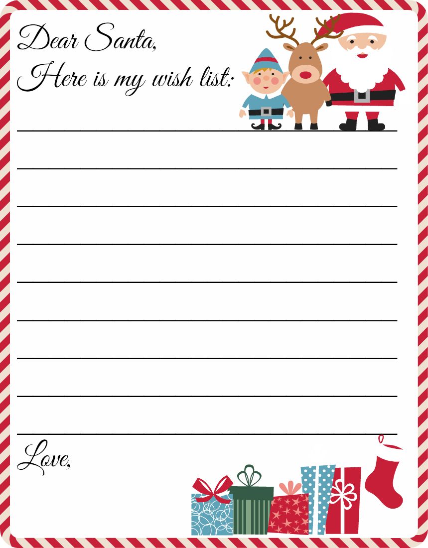 Free Printable Christmas List Template_51921