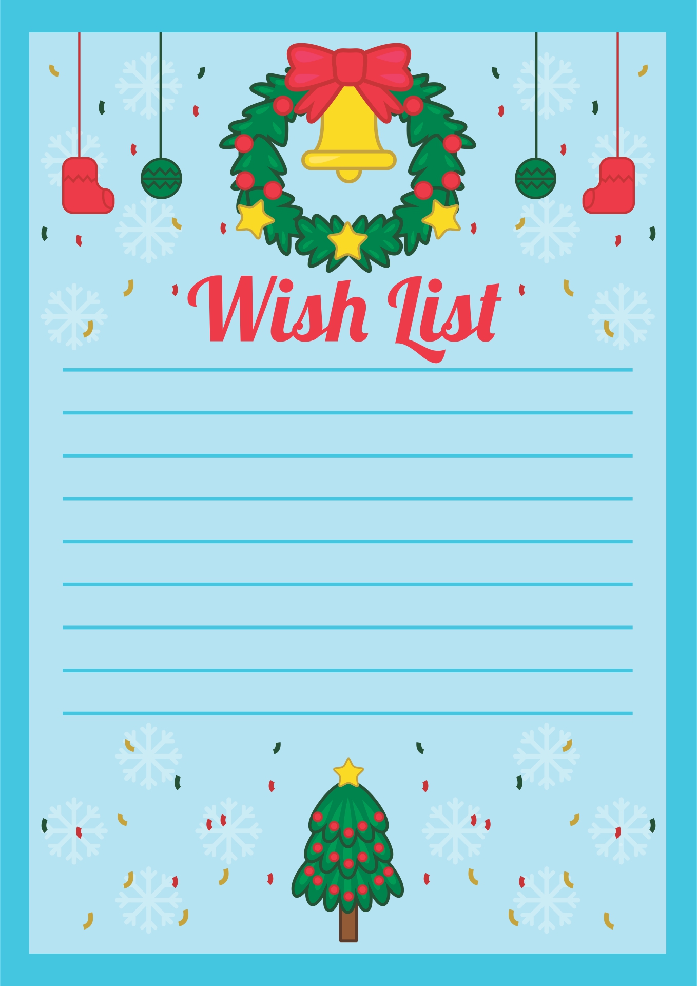 Free Printable Christmas List Template_52162
