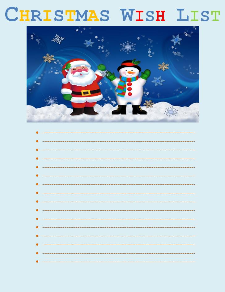 Free Printable Christmas List Template_82167