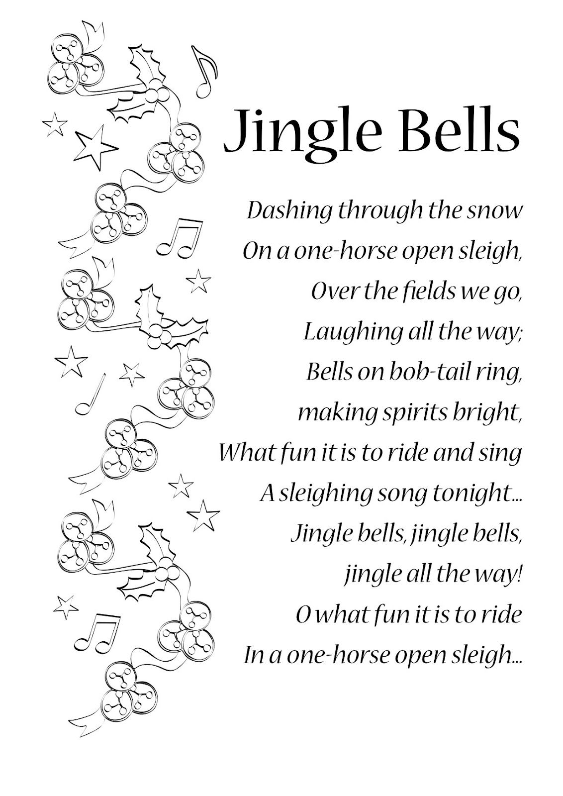 Free Printable Christmas Song Lyrics_44932