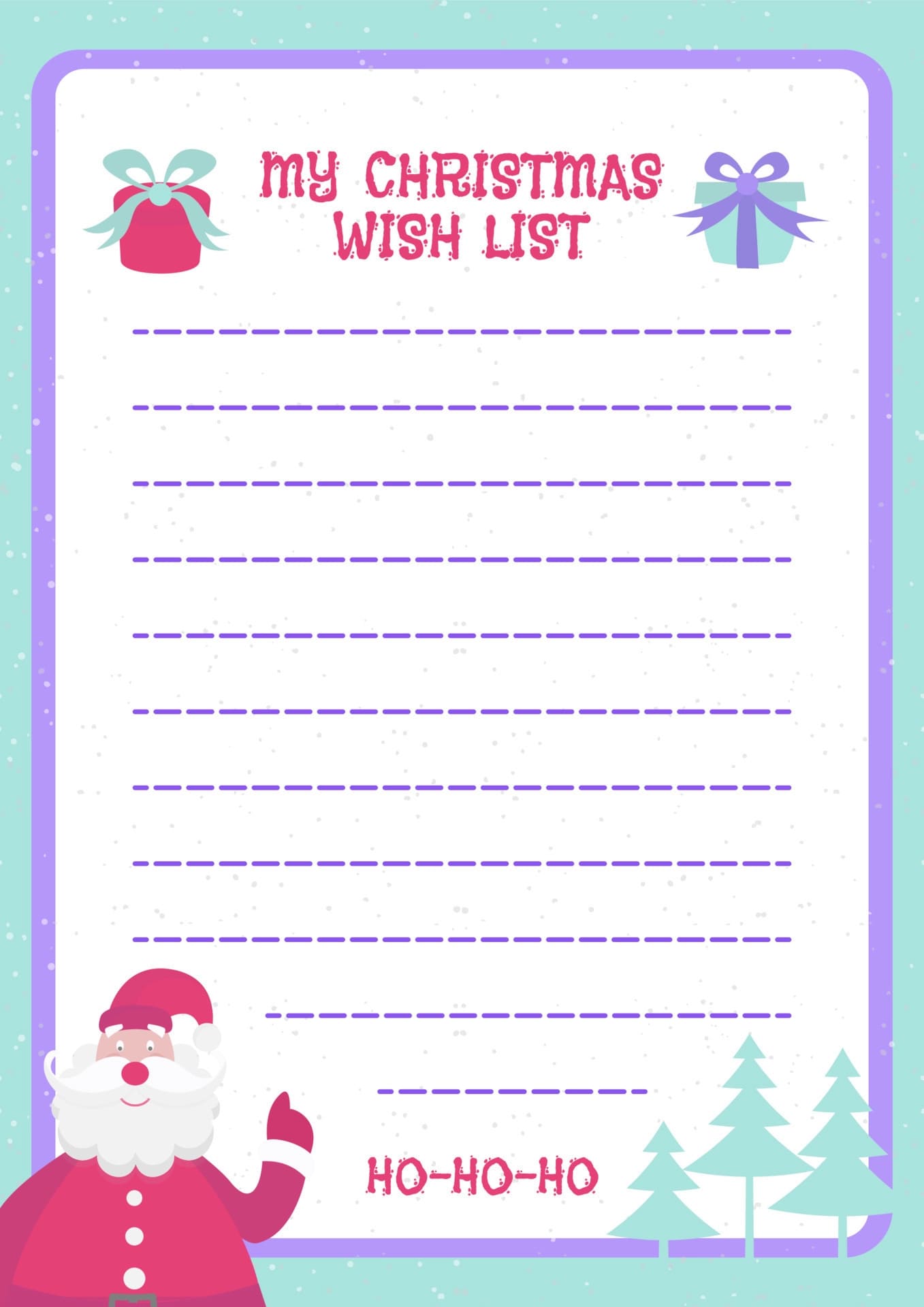 Free Printable Christmas Wish List_93251
