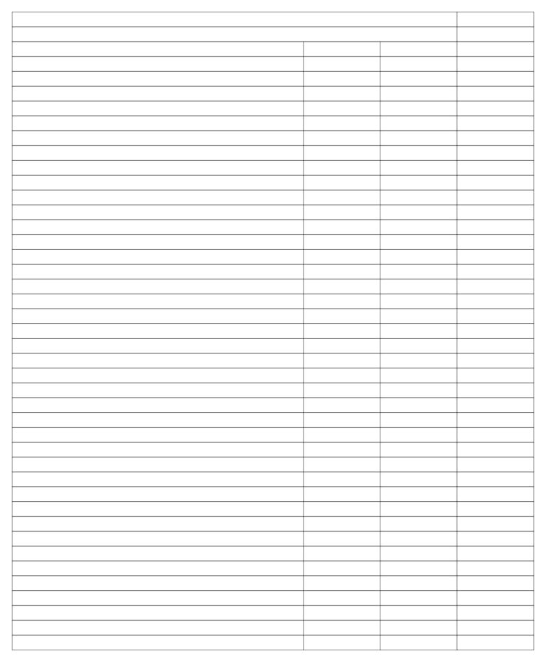 Printable 3 Column Spreadsheet - Printable JD