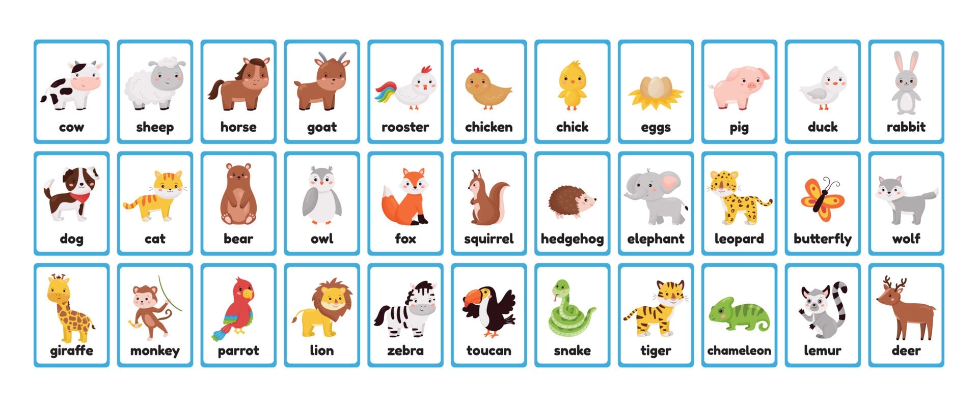 Printable Animal Flash Cards_15936