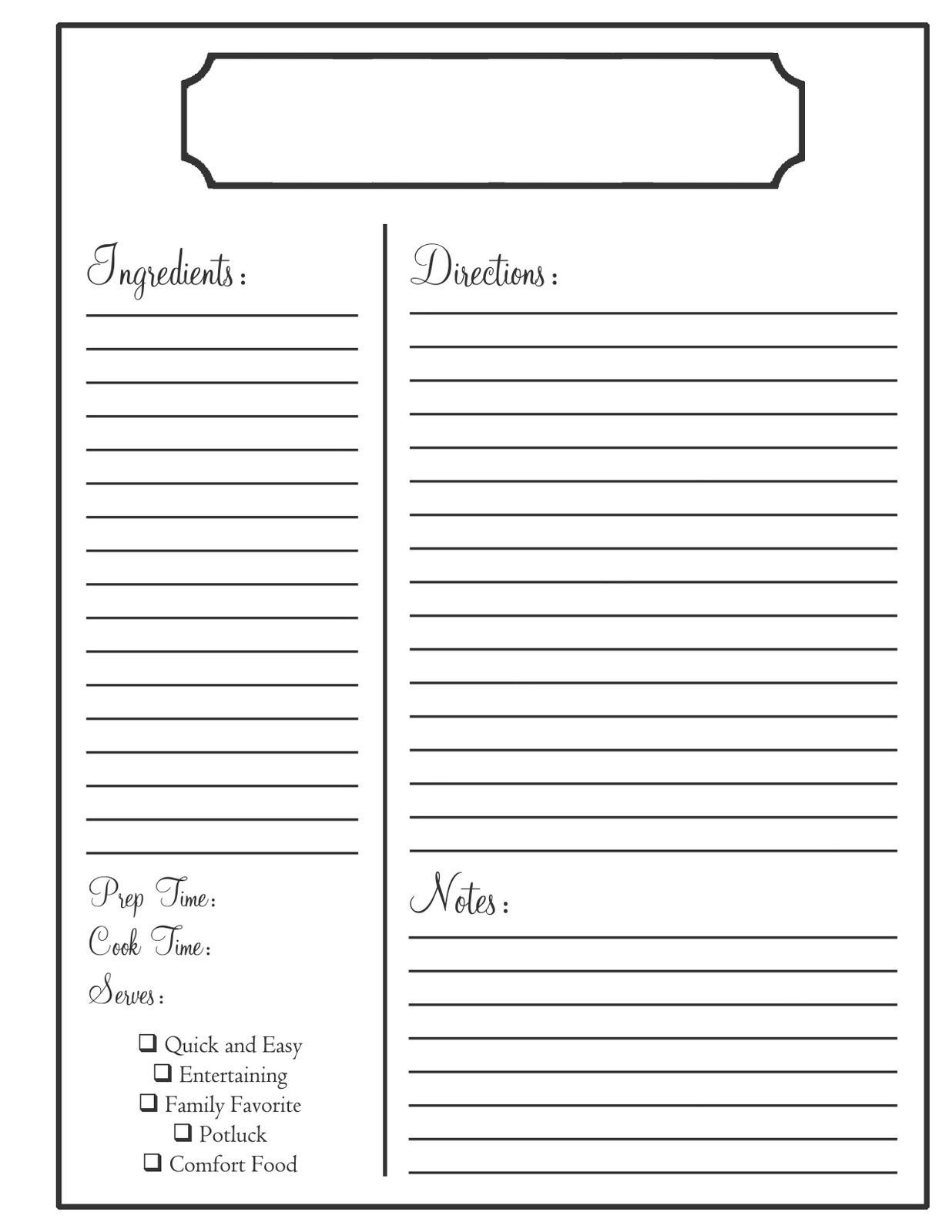 Printable Blank Recipe Pages_25896