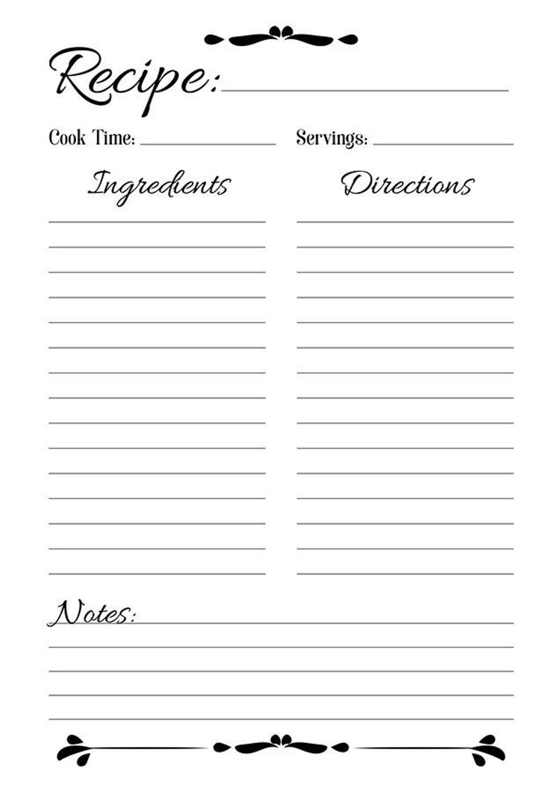 Printable Blank Recipe Pages_63907