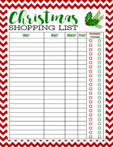 Printable Christmas List_19325