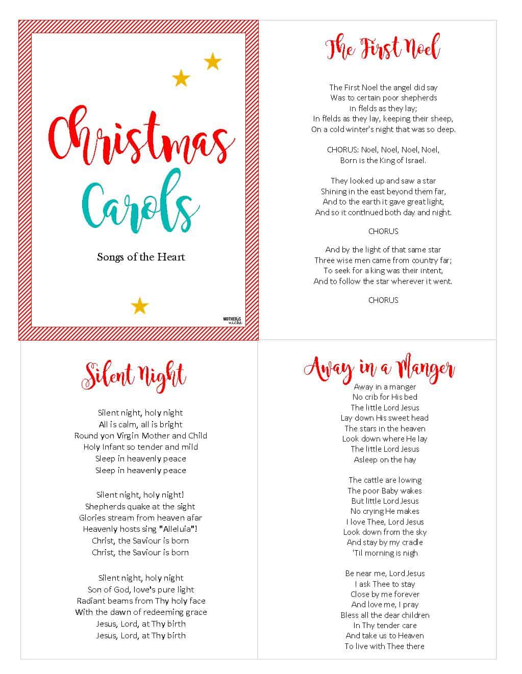 Printable Christmas Songbook Printable JD