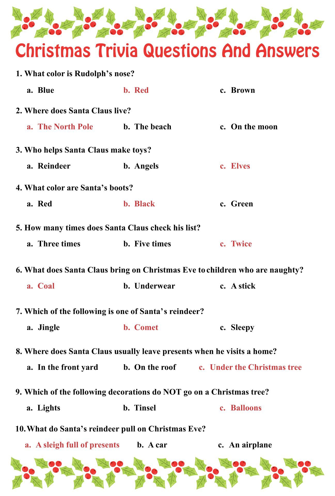 Printable Christmas Trivia Game_11534