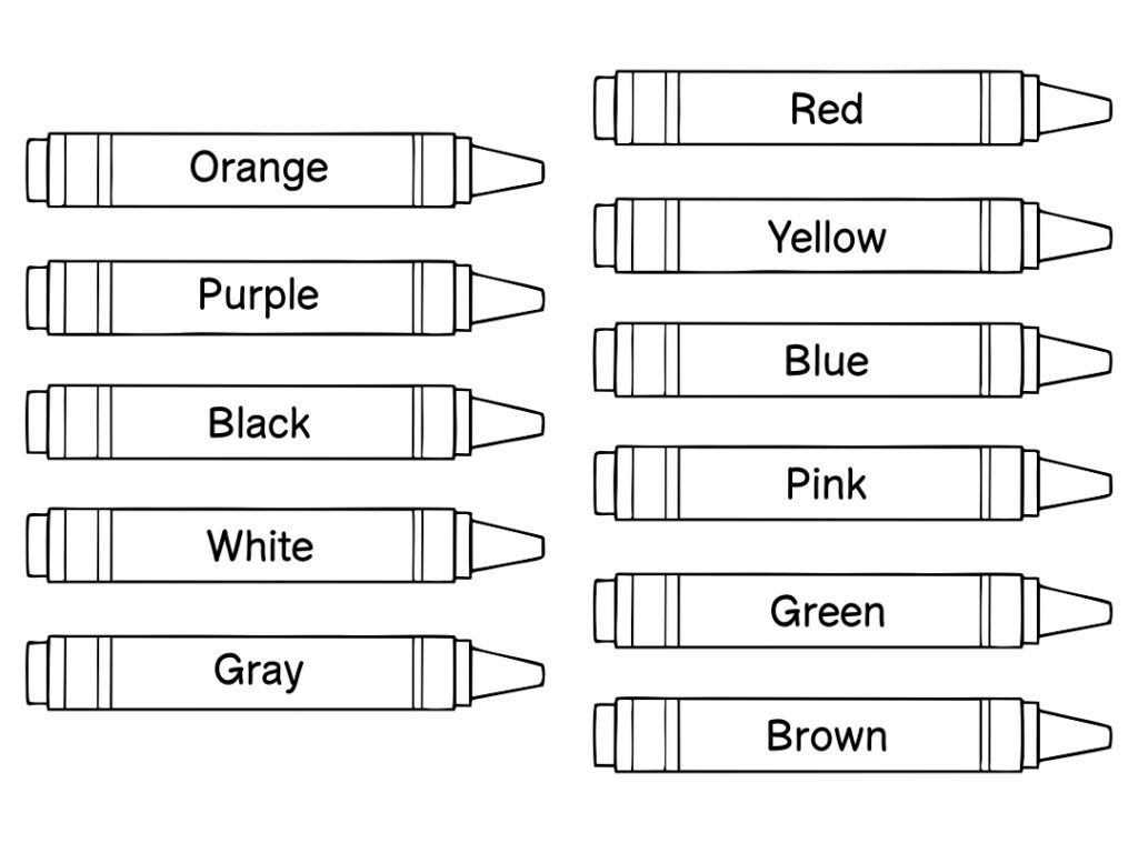 Printable Crayon Shape - Printable JD