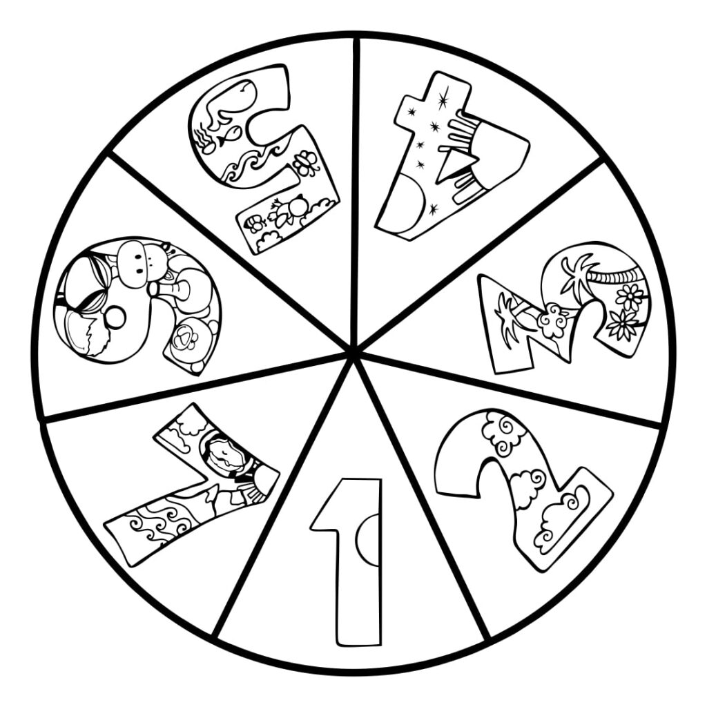 Printable Creation Wheel Craft Printable JD