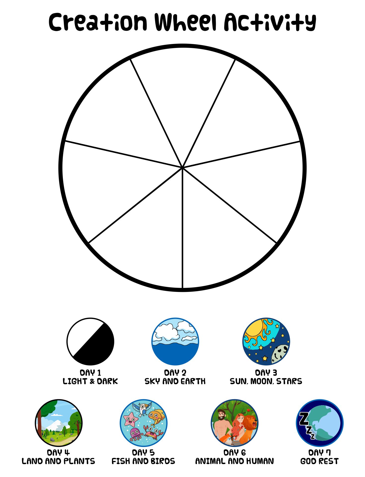 Printable Creation Wheel Craft_19250