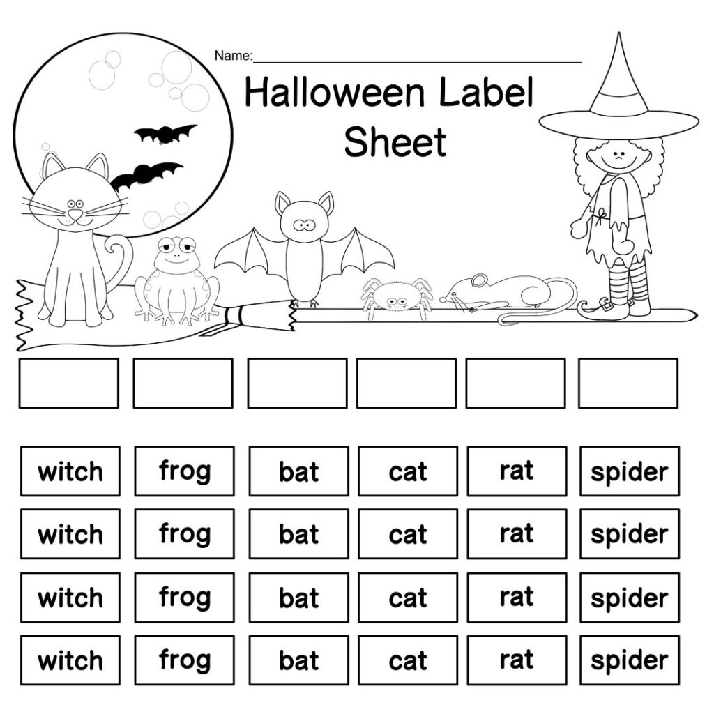 Printable Cut And Paste Halloween Printable JD