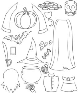 Printable Cut And Paste Halloween - Printable JD