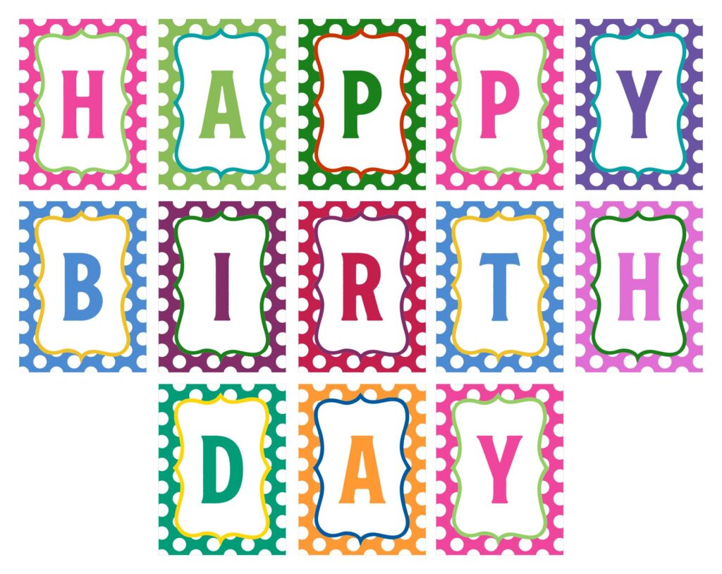 Printable Diy Birthday Banner Template - Printable JD