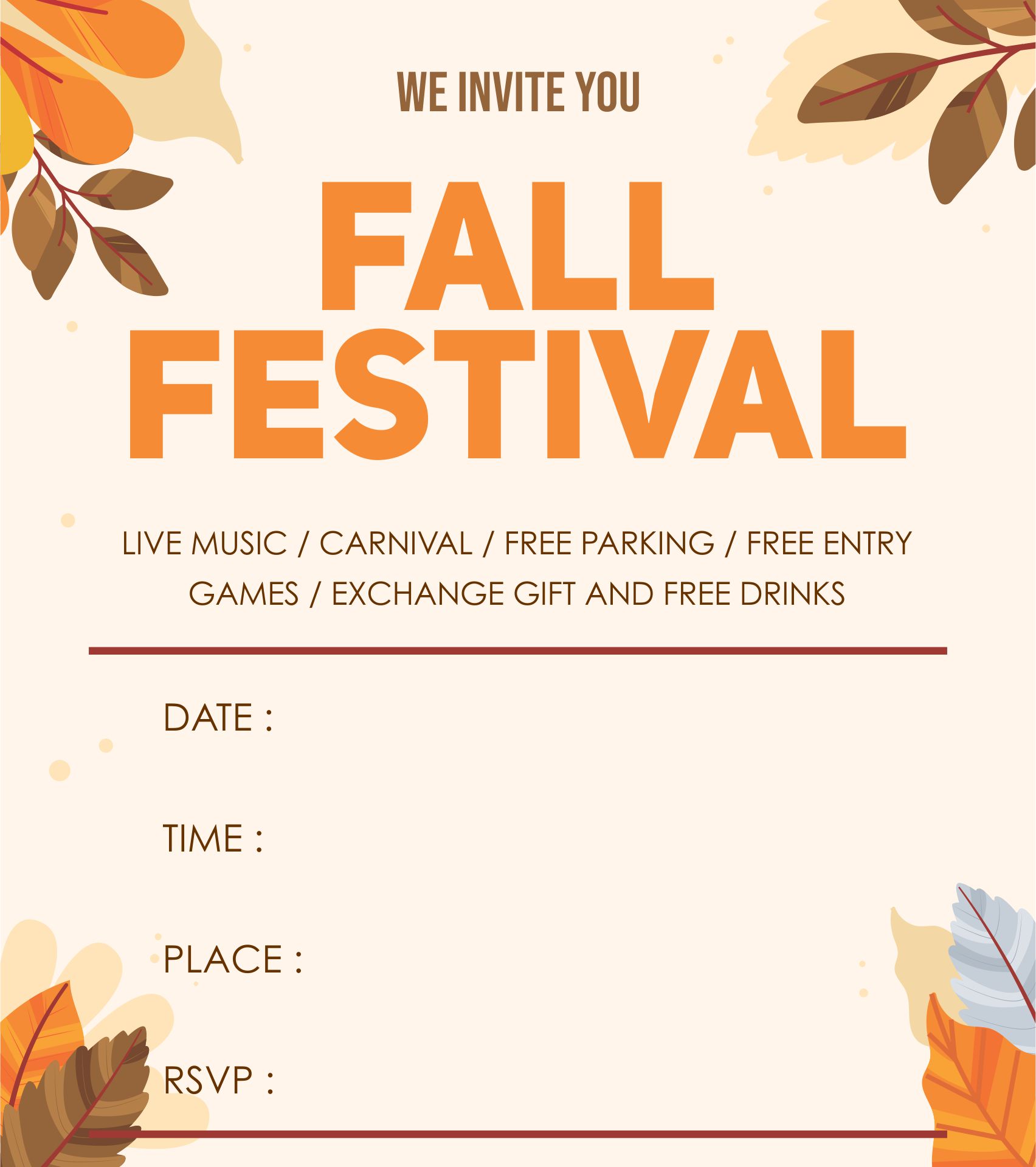 Printable Fall Flyer Templates_11836