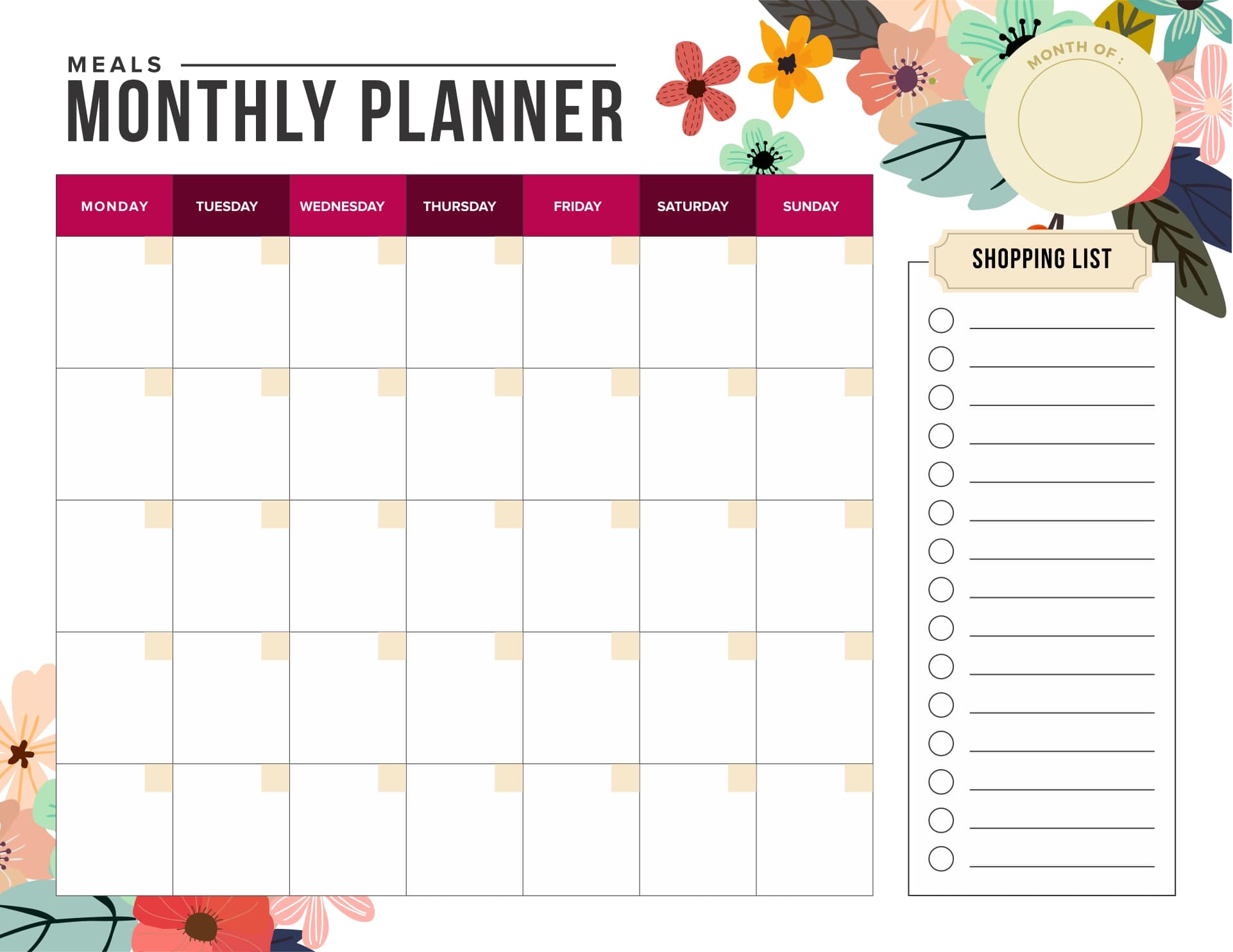 Printable Food Journal Template Weight Loss - Printable JD