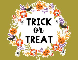 Printable Halloween Trick Or Treat Sign_85216