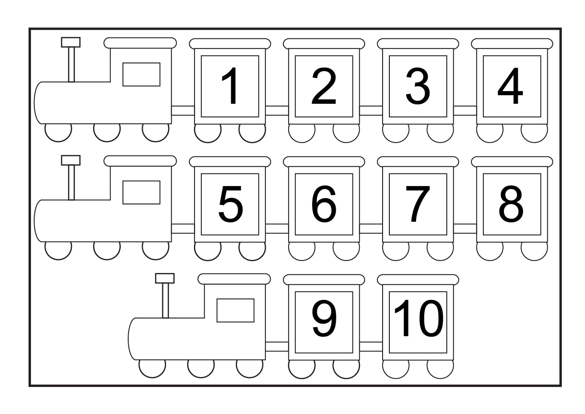 Printable Numbers 1 10 For Preschoolers_19362