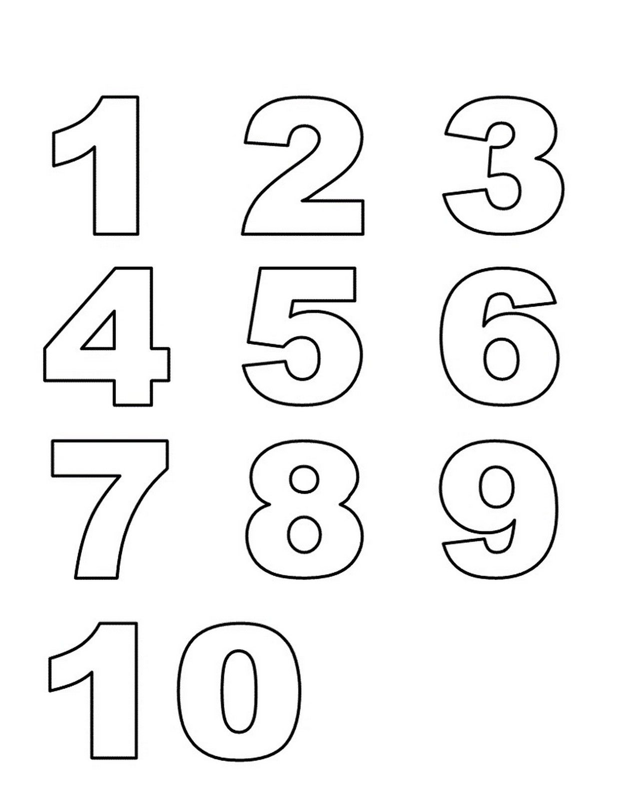 Printable Numbers 1 10 For Preschoolers_19661