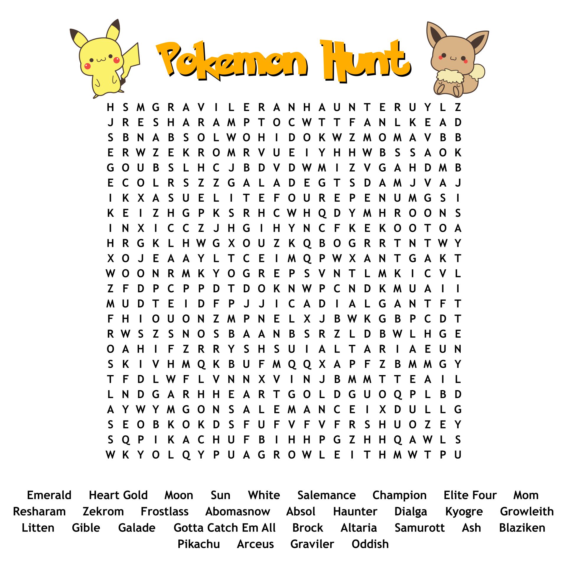 Printable Pokemon Word Search Puzzles_15361
