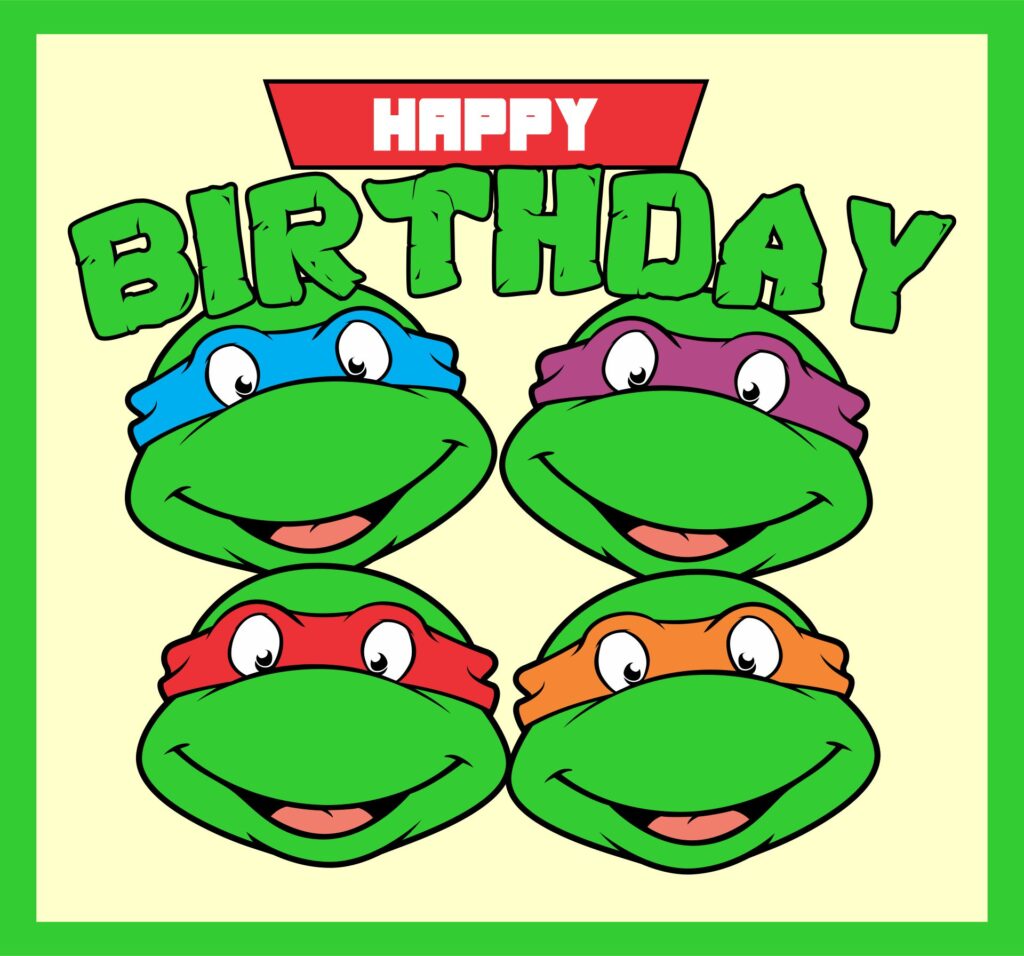 Printable TMNT Birthday Cards Birthday Printable JD