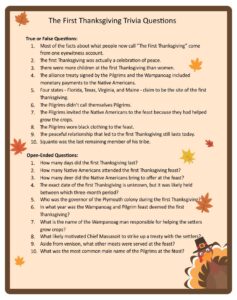 Printable Thanksgiving Trivia Questions_10584