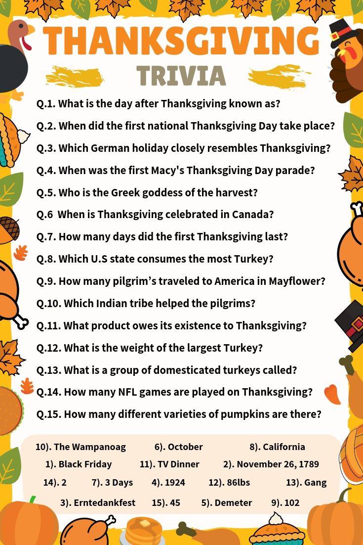Printable Thanksgiving Trivia Questions_411398