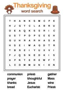 Printable Thanksgiving Word Searches 2nd Grade_15269