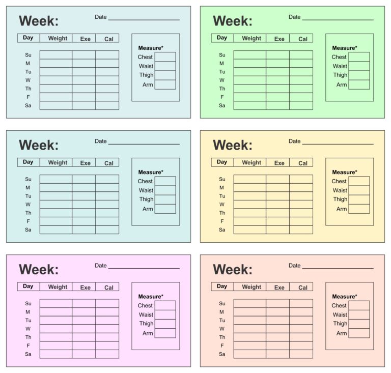 Printable Weight Watchers Sheets Printable Jd 7188