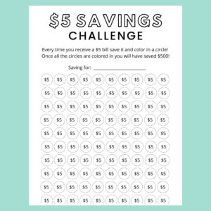 Printable 52 Week Saving Chart_83661