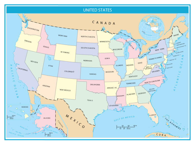 Printable All 50 States Map - Printable JD