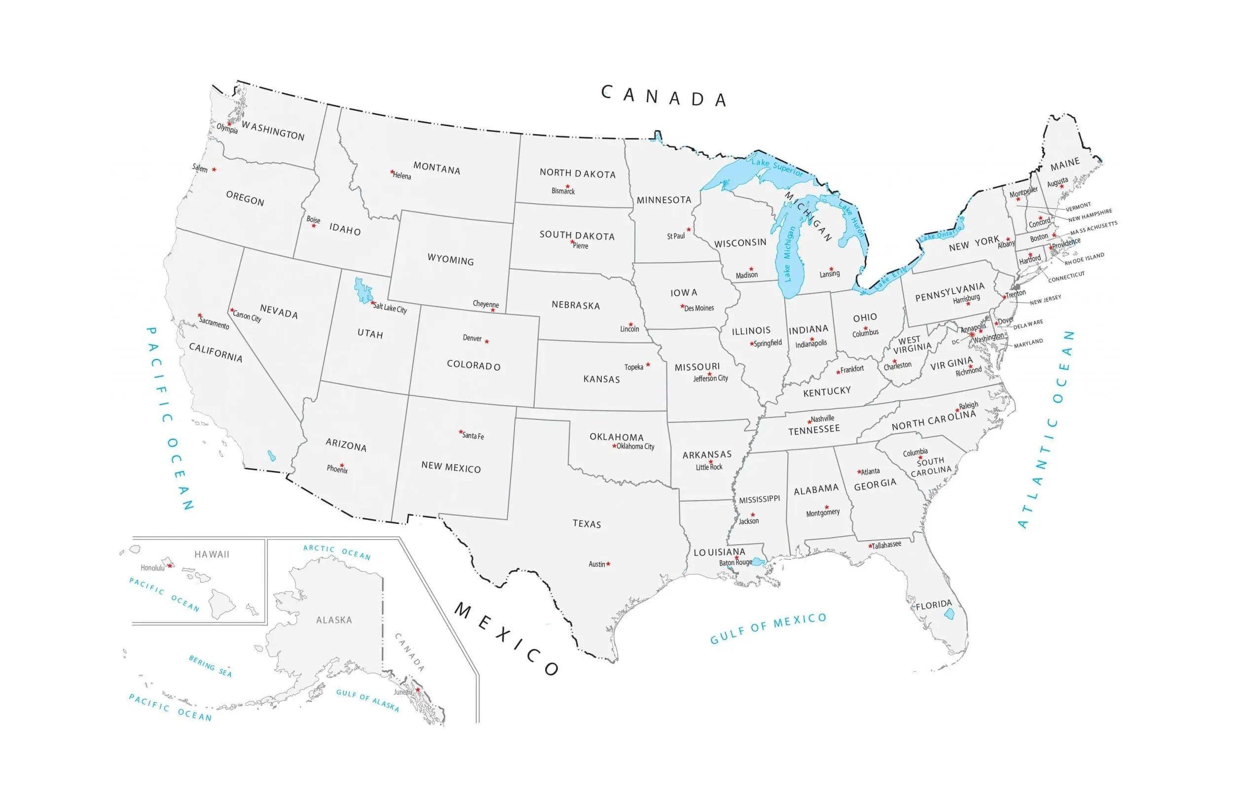Printable All 50 States Map_97254