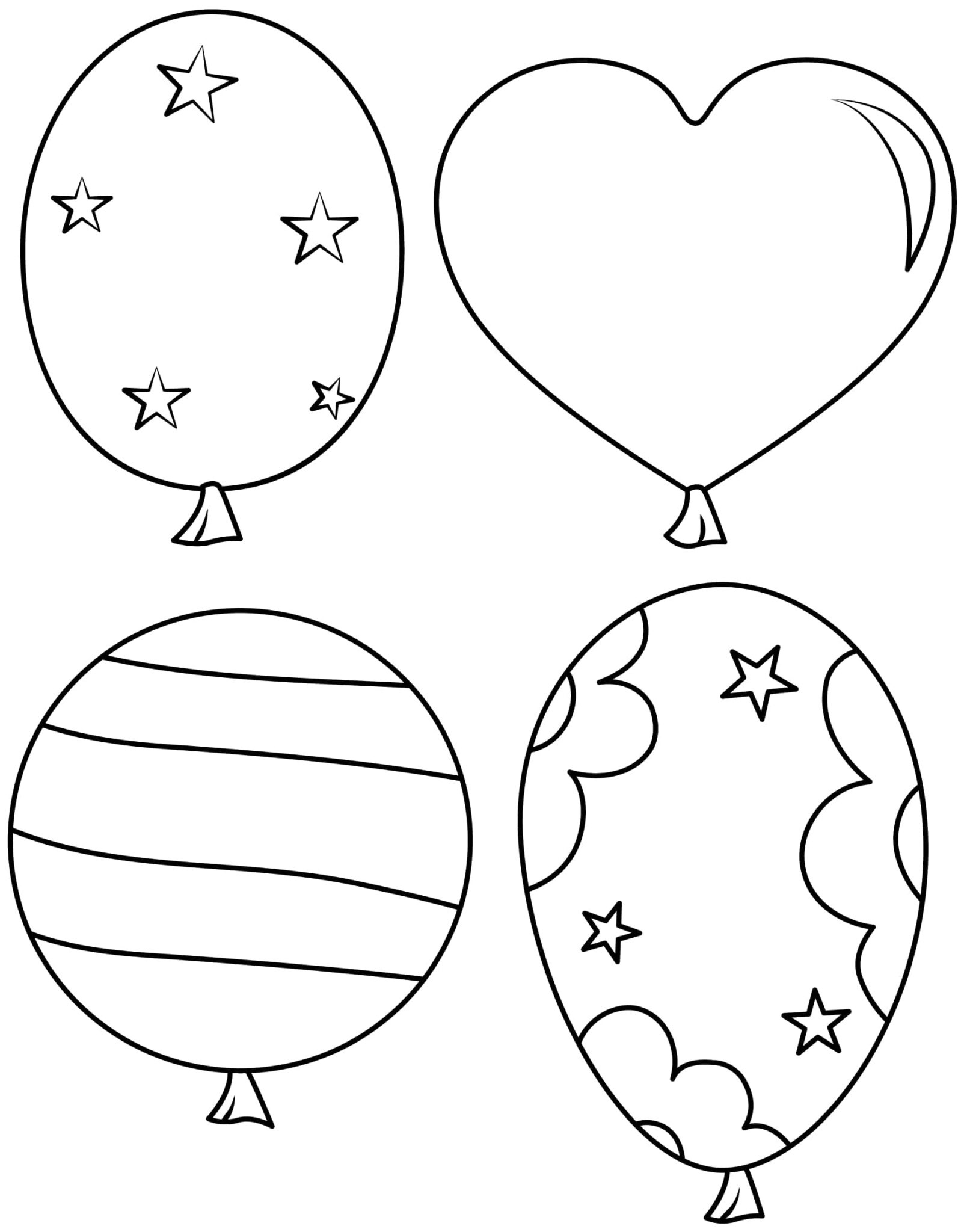 Printable Balloon Outline Printable JD