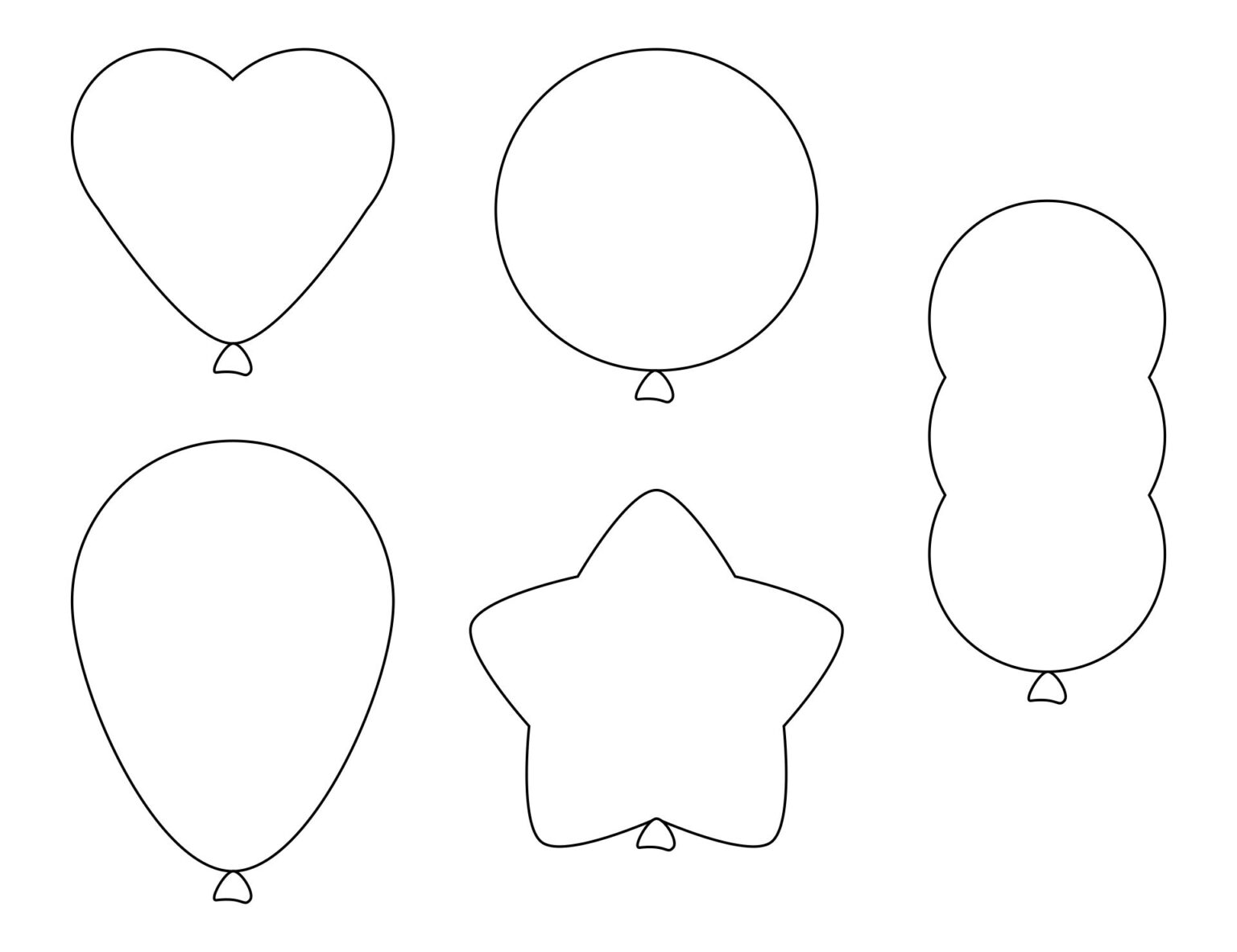 Printable Balloon Outline - Printable JD