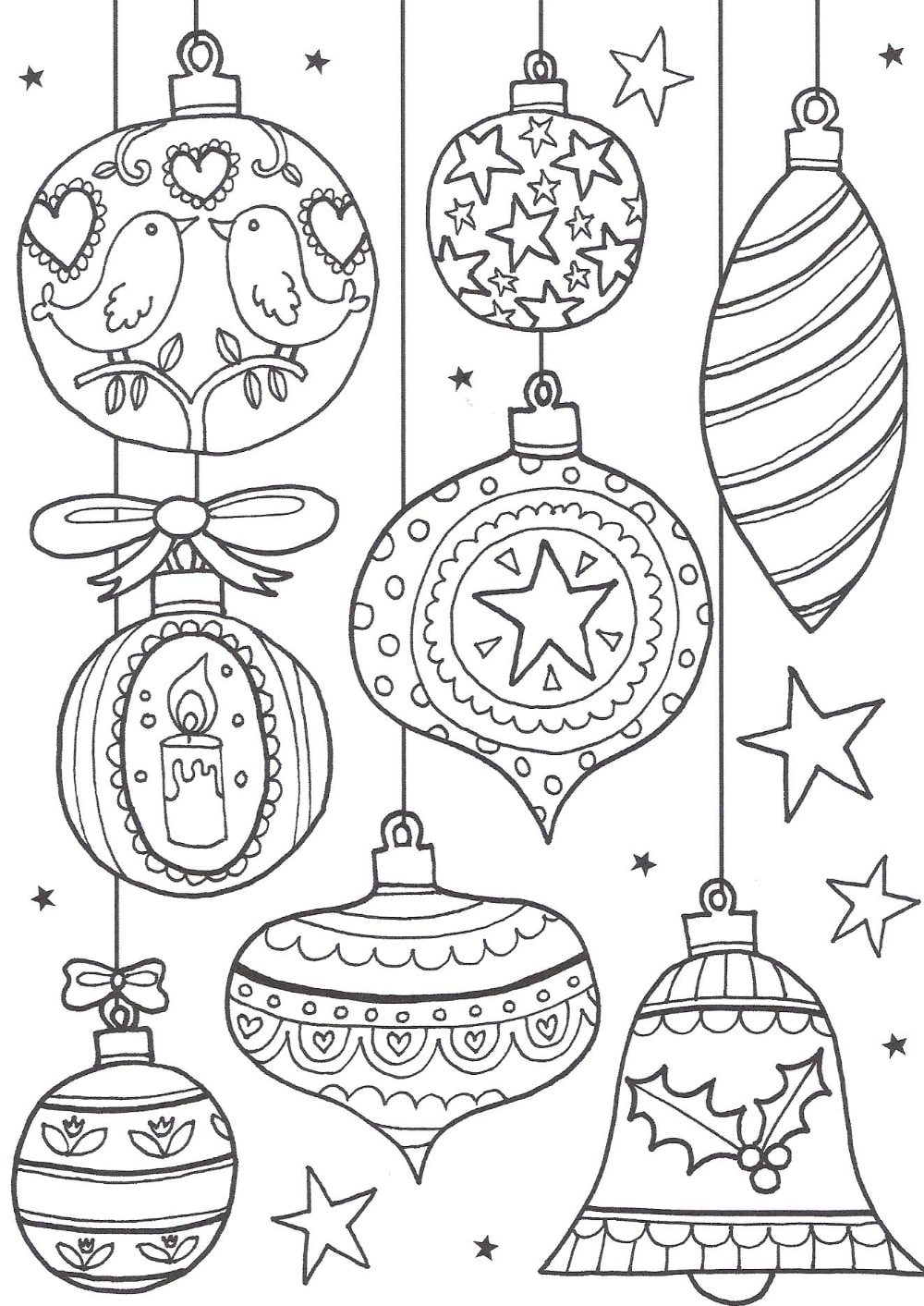 Printable Christmas Coloring Pages Free_18692