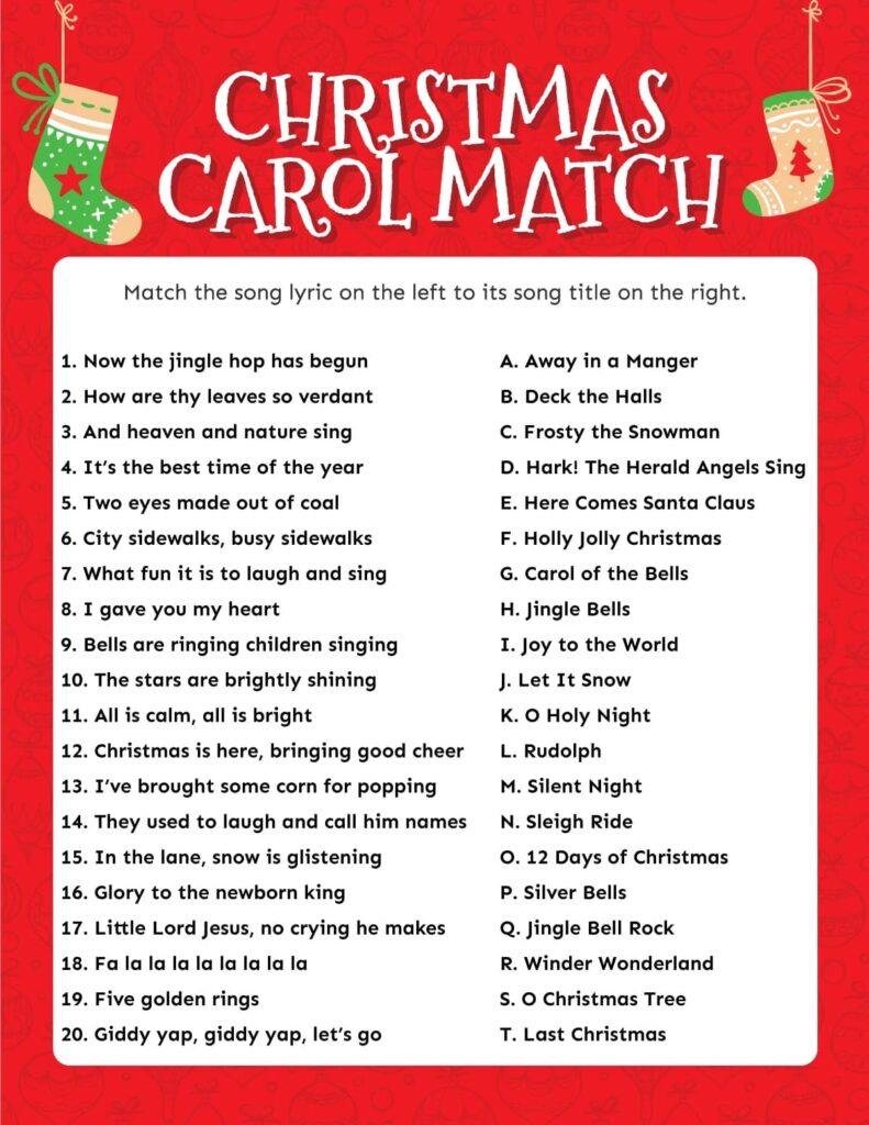 Printable Christmas Games For Seniors - Printable JD