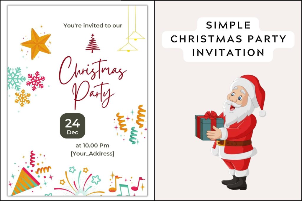 Printable Christmas Invitation Templates - Printable JD