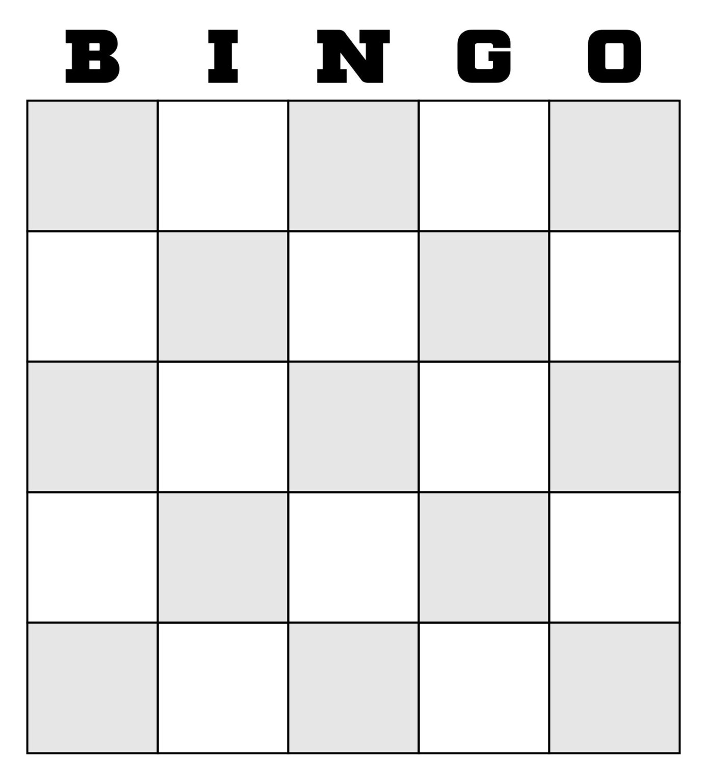 Printable Custom Bingo Card Template Printable JD